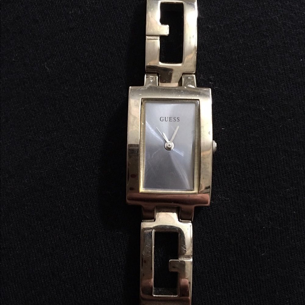 Guess Watch Silver Rectangle thin face & links! - Picture 4 of 9